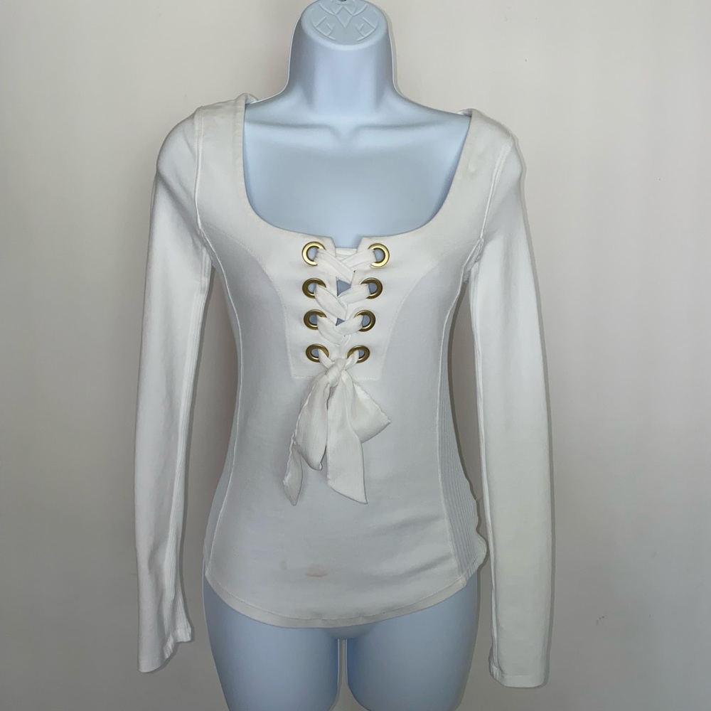 NWOT, Free People Off-white Square-neck Top